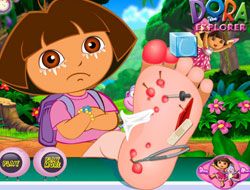 Jogos Online Grátis para meninas Dora Foot Injuries 