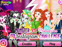 Monster Vs Disney Princesses Instagram Challenge